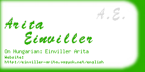 arita einviller business card